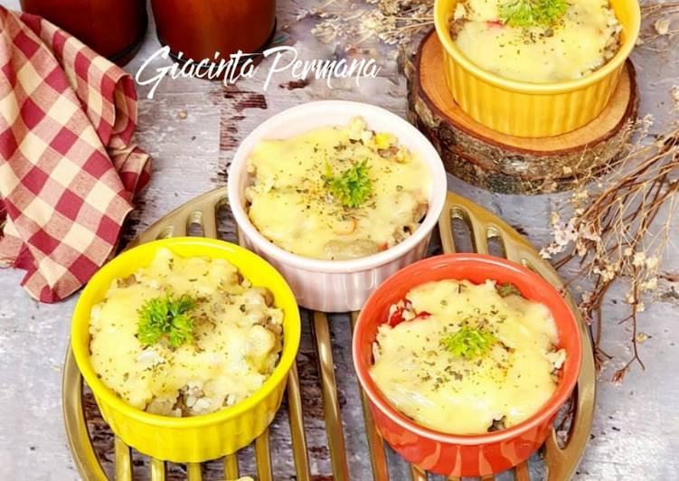 Nasi panggang mozzarella