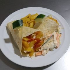 Coned Chips and Vegetables A picture of Coned Chips and Vegetables.