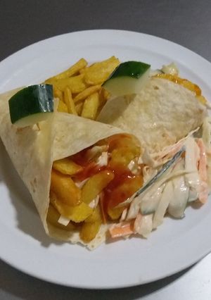 A picture of Coned Chips and Vegetables.