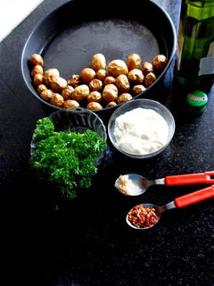 A picture of Baby Potatoes and Yogurt Salad.