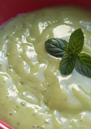 Una foto de Crema batida deliciosa y energizante tipo helado