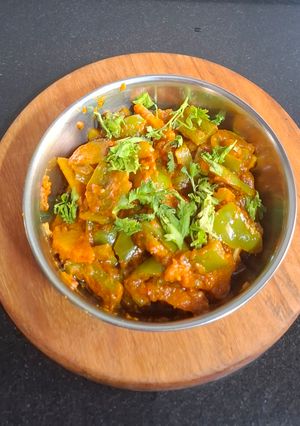 A picture of Capsicum Sabzi.
