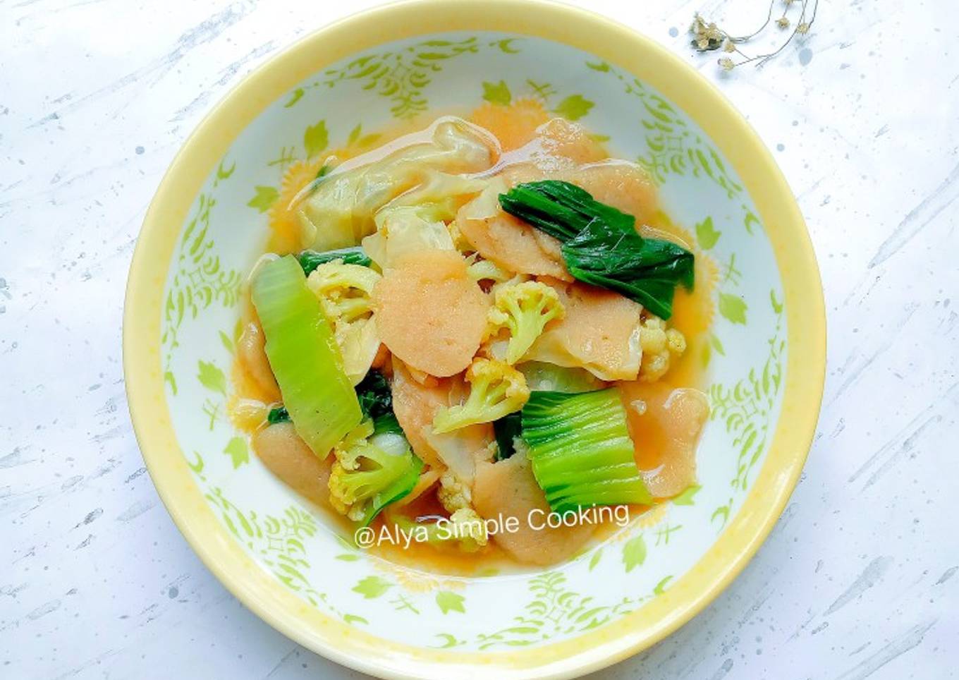 Tumis Sayur Bakso Simple