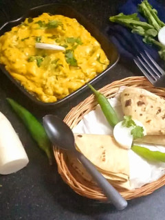 મુળા મરચા ની બેસન સબ્જી (Mooli Marcha Besan Sabji Recipe In Gujarati) રેસીપી મુખ્ય ફોટો