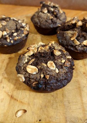 Una foto de Muffins de cacao sin gluten