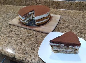 Una foto de Pastel tiramisú sin galletas