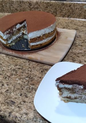 Una foto de Pastel tiramisú sin galletas
