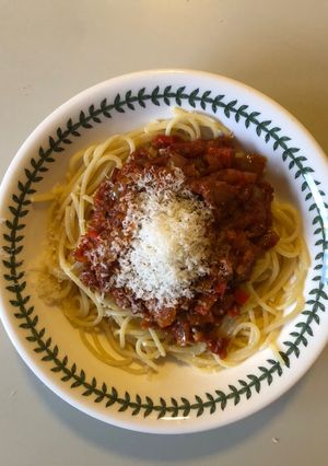 A picture of Pasta all’Amatriciana.
