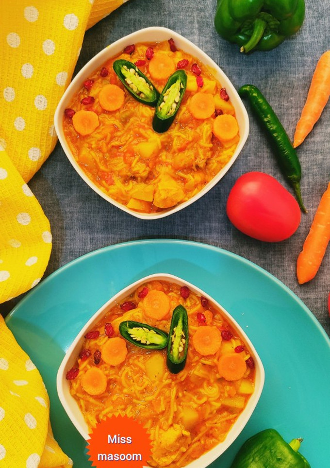 عکسی از دستور سوپ مرغ و سبزیجات