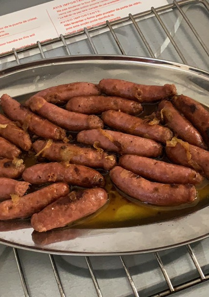 Una foto de Salchichas al vino blanco
