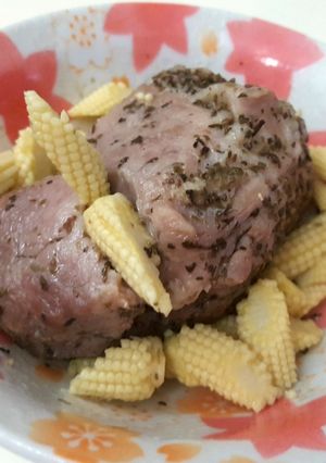 偽香料火腿佐玉米筍 的食譜成品照片