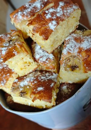 Gluténmentes banános-túrókocka recept fotója