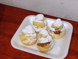 Bombitas de crema pastelera y dulce de leche
