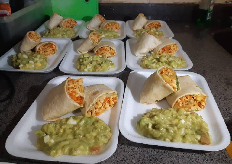 Burritos de pollo