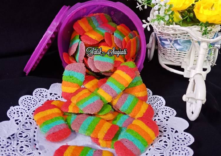 Resep Lidah Kucing Rainbow Jadi, Sempurna