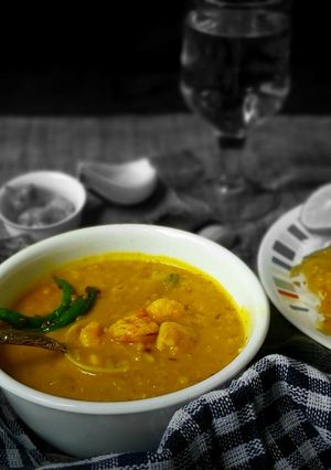 চিংড়ি দিয়ে বিউলির ডাল রেসিপির প্রধান ছবি