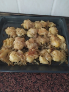Una foto de Patatas machacadas