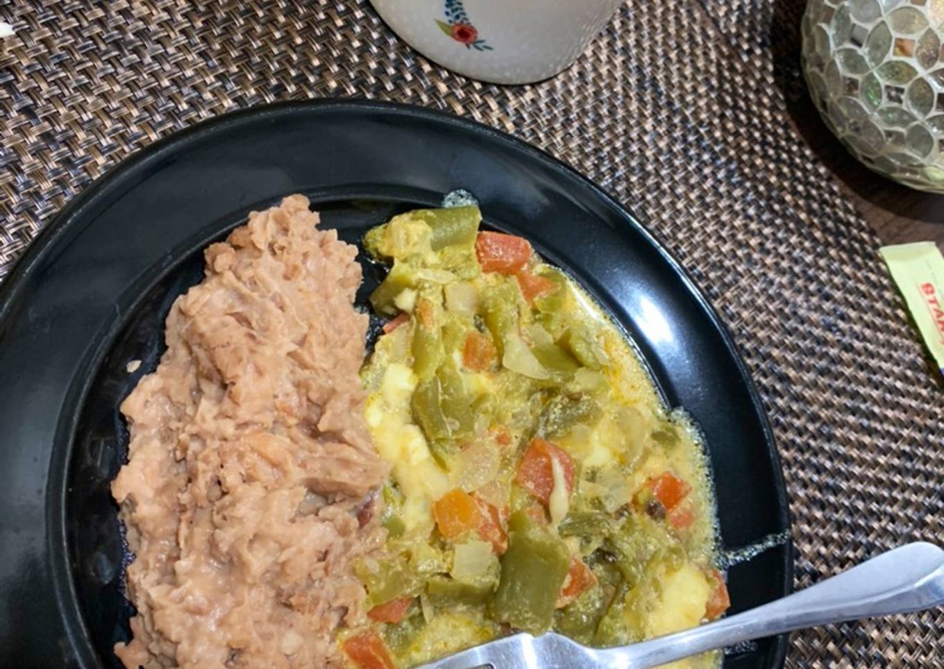 Rajas verdes con queso 🧀