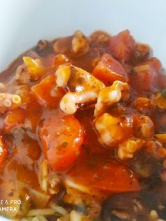 Paradicsomos tenger gyümölcsei spagetti #csaladirecept recept fotója