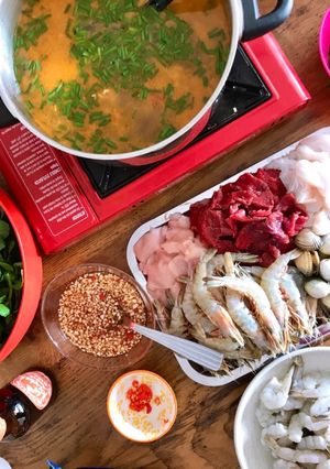 Hình của món Lẩu Thái Hải Sản.