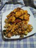 Pollo e verdure croccanti