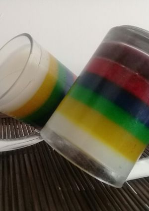 عکسی از دستور ژله راه راه