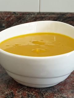 Una foto de Crema de calabaza asada al curry