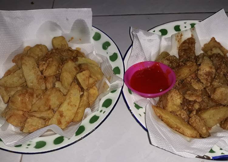 Cara Masak Kentang Wedges sederhana, Enak