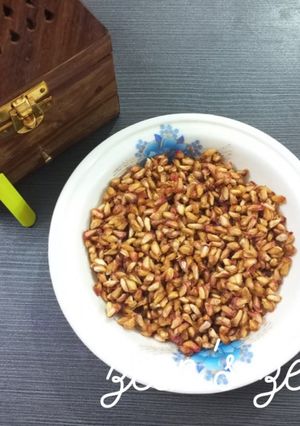 A picture of Sun Dried Anardana or Pomegranate Arils.