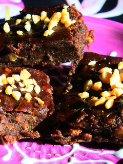 Una foto de Mini brownies de plátano