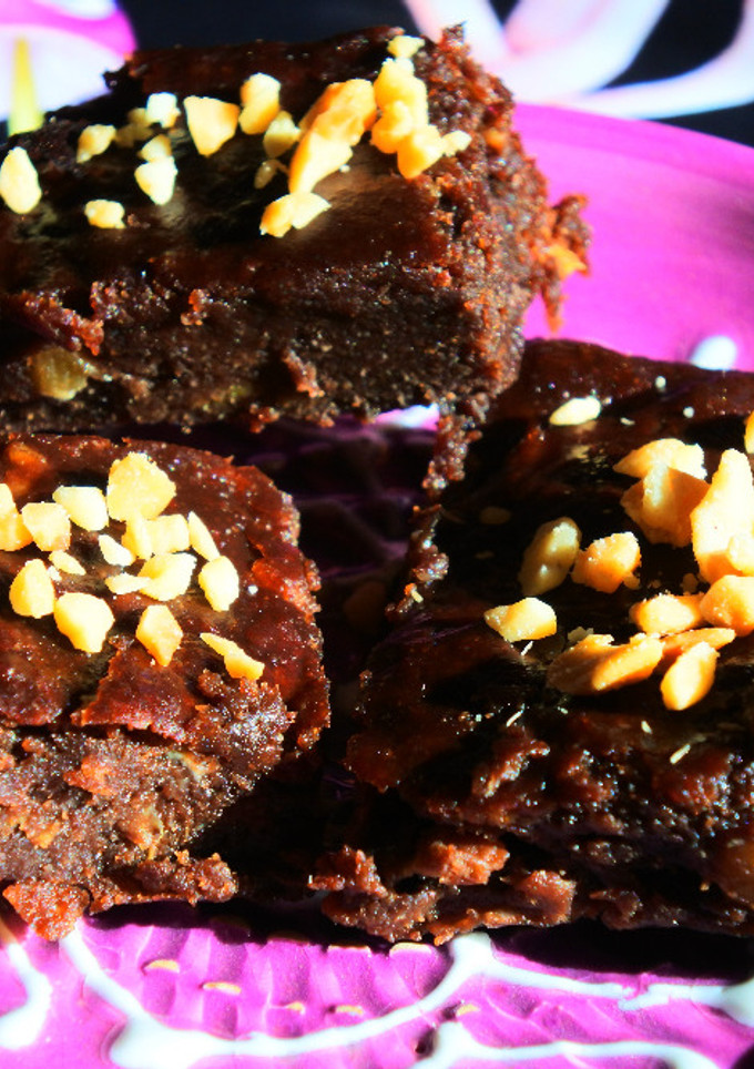 Una foto de Mini brownies de plátano