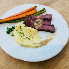 A picture of Sous vide steak.