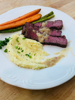 A picture of Sous vide steak.