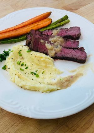 A picture of Sous vide steak.