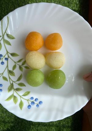 A picture of Tri-Color Rasgulla.