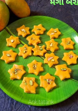 A picture of Mango barfi.