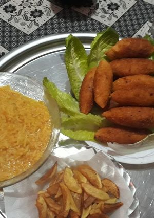 صورة لوصفة الكبة المقلية بدون ماكينة 😋👌