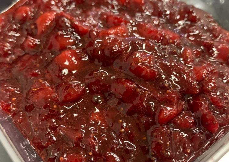 Cara Mudah Membuat Strawberry Jam 2 bahan saja Enak dan Antiribet