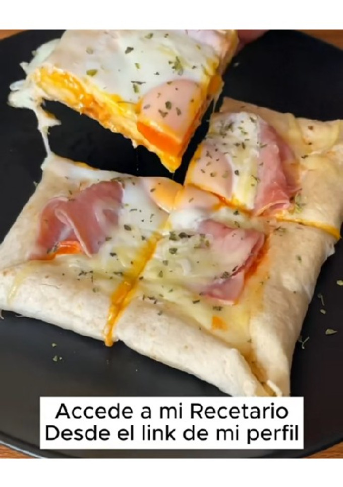 Una foto de Tortita estilo pizza