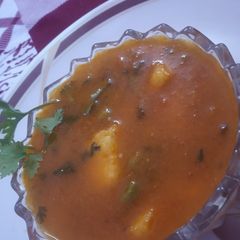Matar paneer (restaurant style) A picture of Matar paneer (restaurant style).