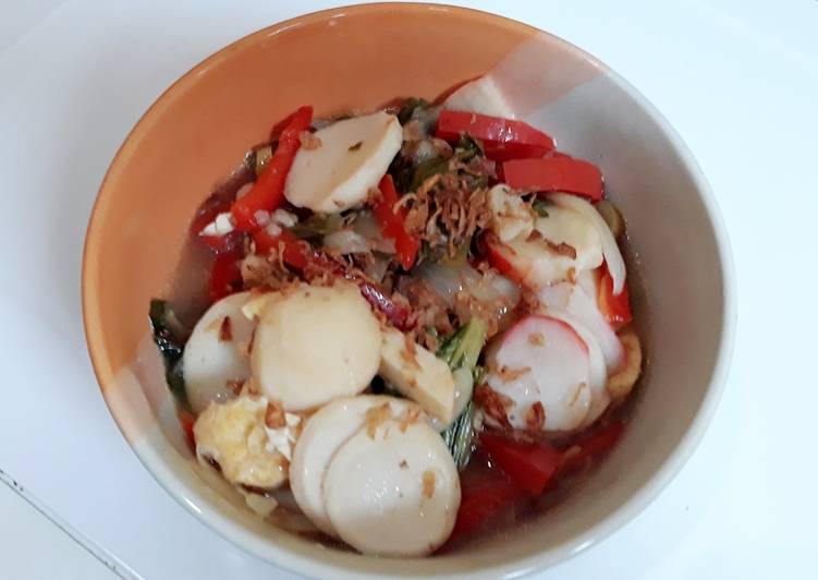 Sop baso ikan sederhana