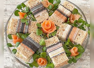 Une photo de Mini sandwich au fromage frais /concombre