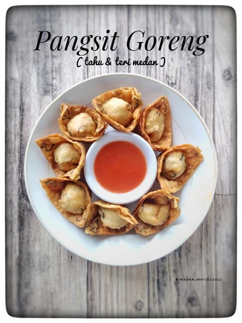 Cara Sederhana Menyiapkan Resep  Pangsit Goreng isi tahu dan teri medan yang Menggugah Selera, Sempurna