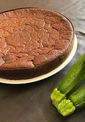 Une photo de Gâteau chocolat courgette