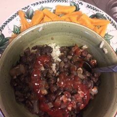 A picture of Black Beans and Rice.