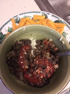 A picture of Black Beans and Rice.