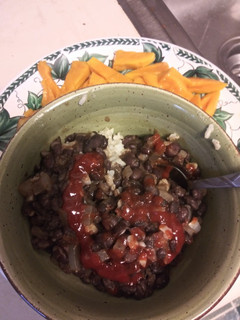 A picture of Black Beans and Rice.