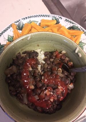 A picture of Black Beans and Rice.