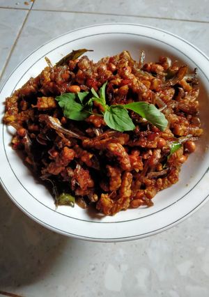 Foto resep Ikan teri, kacang goreng tempe