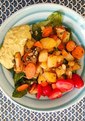 Une photo de Salade aux légumes rôtis